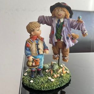 Leonardo Collection Figurine " Sam and The Scarecrow " By   Christine Haworth